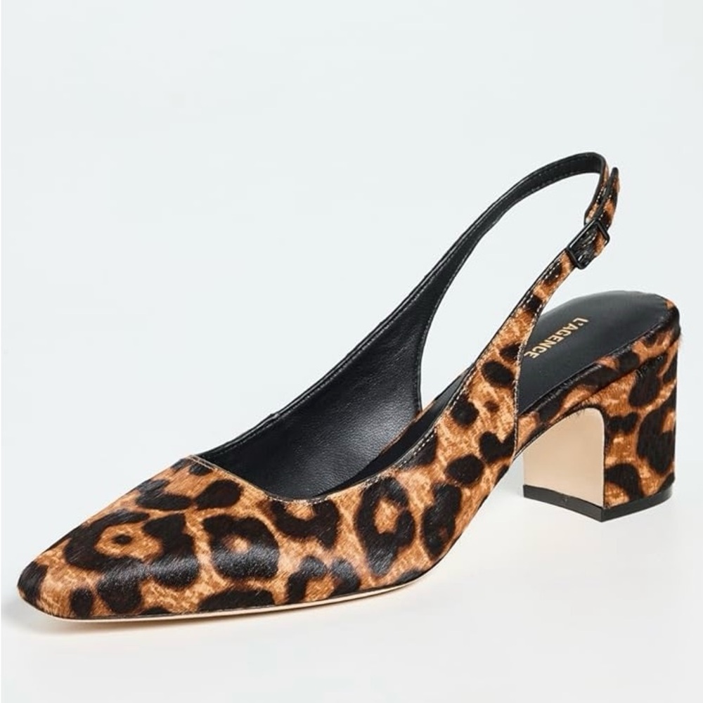L'AGENCE Leopard Print Slingback Heels
